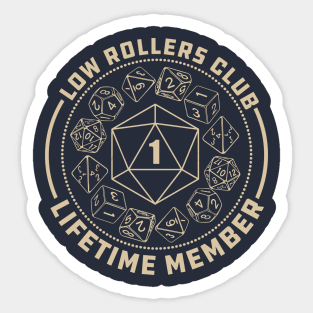 D&D Low Rollers Club Sticker